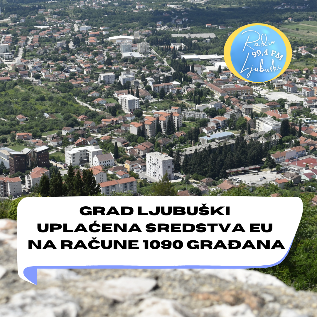Grad Ljubuški na račune 1,090 stanovnika uplatio 500.046,28 KM