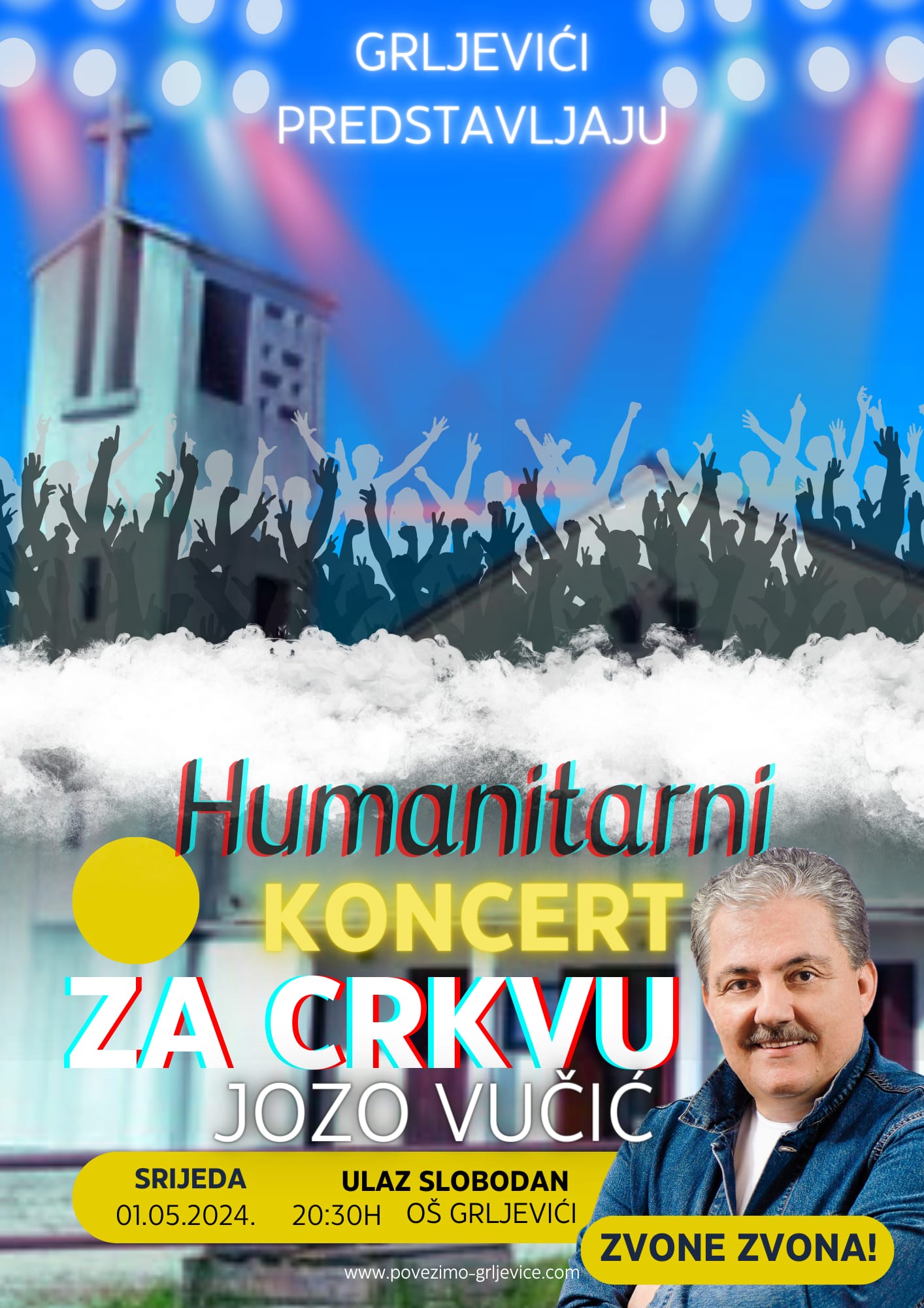Grljevići: Večeras veliki humanitarni koncert Joze Vučića
