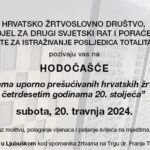 Najava: Hodočašće “Stopama uporno prešućivanih hrvatskih žrtava u četrdesetim godinama 20. stoljeća”