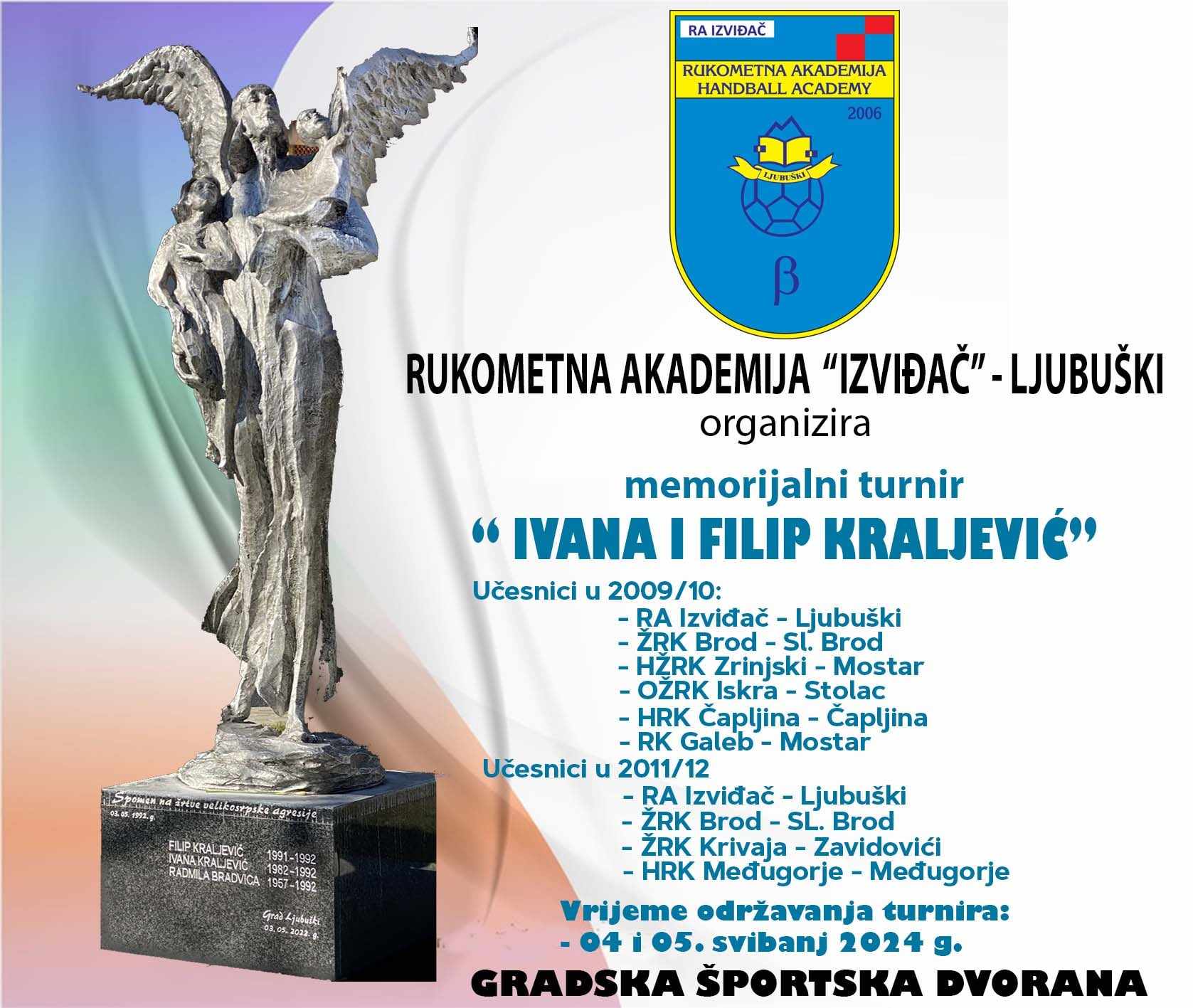 U subotu i nedjelju u Ljubuškom će se održati 2. Memorijalni turnir „Ivana i Filip Kraljević“