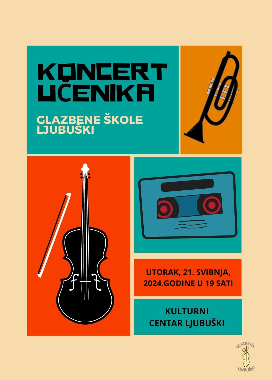 Večeras završni koncert učenika Glazbene škole Ljubuški
