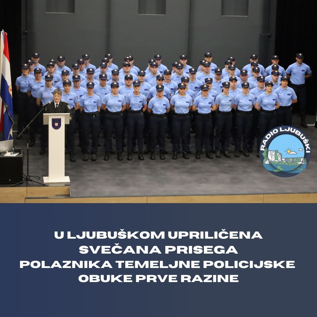 U Ljubuškom upriličena svečana prisega polaznika temeljne policijske obuke prve razine