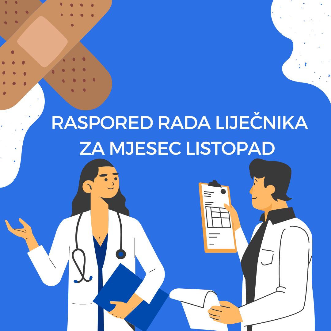 DZ Ljubuški: Raspored rada liječnika za mjesec listopad