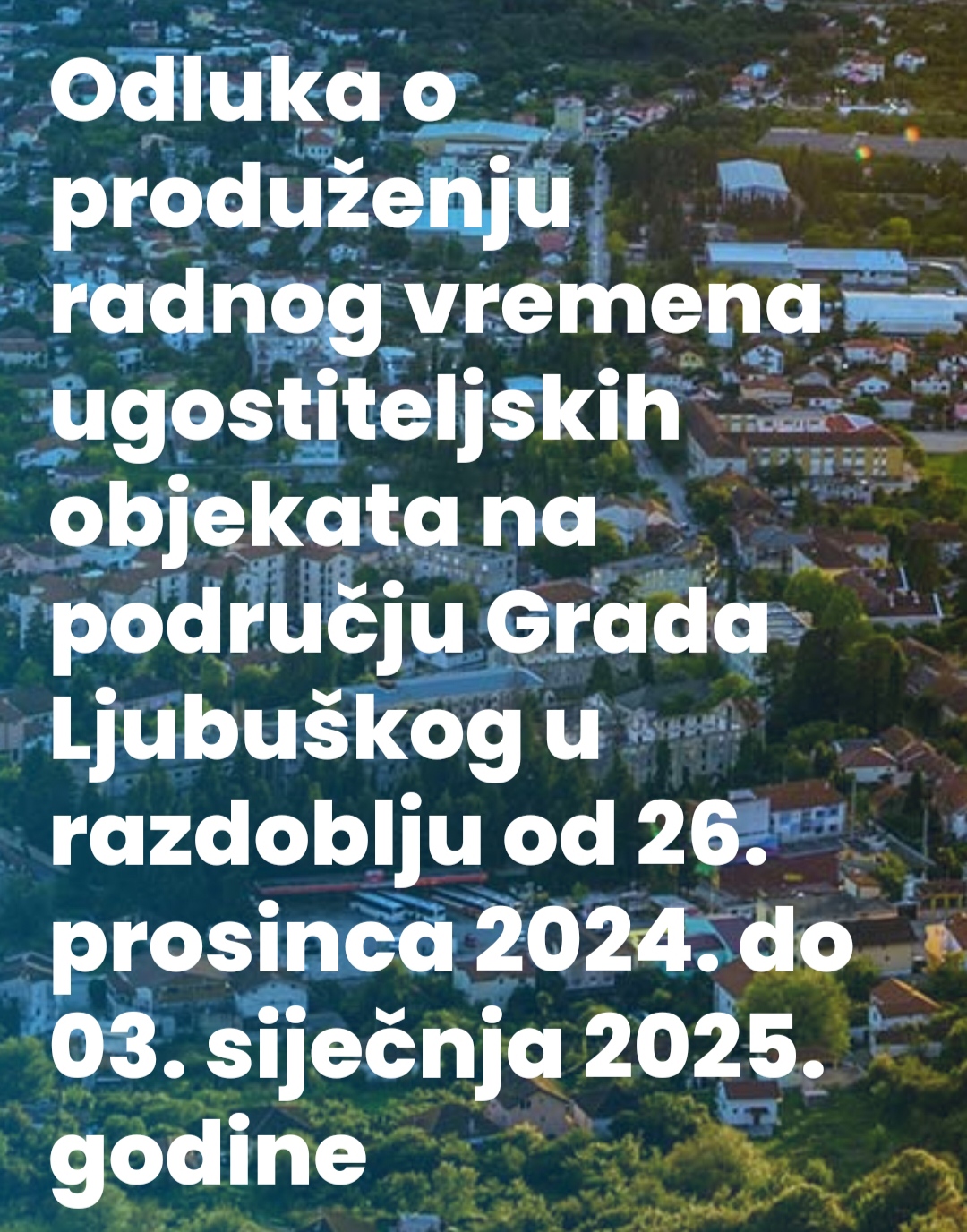 Produženje radnog vremena ug.objekata