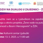 Zajednički dijalog u Županiji Zapadnohercegovačkoj: „Žene vode na putu mira i sigurnosti u Bosni i Hercegovini“