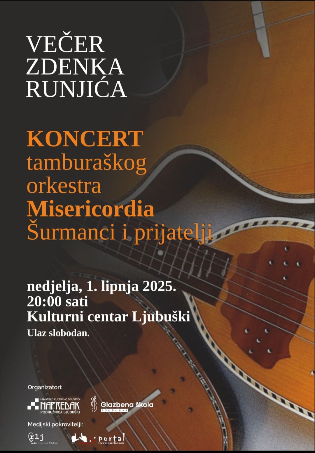 Večeras predstavljanje zbirke poezije, u nedjelju “Večer Zdenka Runjića”, u ponedjeljak završni koncert učenika Glazbene škole