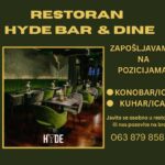 Restoran HYDE BAR & DINE Ljubuški zapošljava