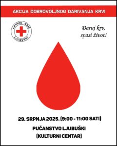 Akcija darivanja krvi u Ljubuškom u utorak 29.srpnja