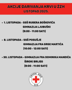 Ljubuški: Sutra akcija darivanja krvi