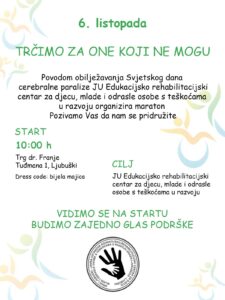 Ljubuški u ponedjeljak “Trčimo za one koji ne mogu!”