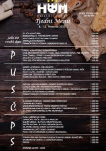 Odaberi Menu dnevnih jela hotela Hum