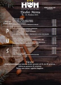 Odaberi Menu dnevnih jela hotela Hum