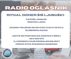 Ritual Ljubuški zapošljava dostavljača