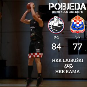 Košarkaši Ljubuškog u zaostaloj utakmici Prvenstva Herceg-Bosne pobijedili Ramu