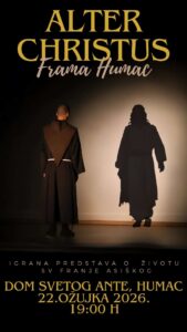 Predstava „Alter Christus“ u izvedbi Frame Humac na Humcu – 22. ožujka