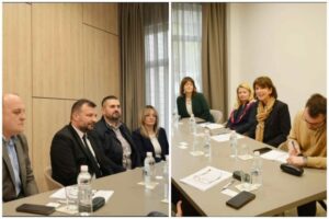 Sastanak rezidentne koordinatorica UN-a u BiH Arnhild Spence sa ministrom MUP-a ŽZH Mladenom Bebekom i policijskim komesarom Ivanom Brkićem