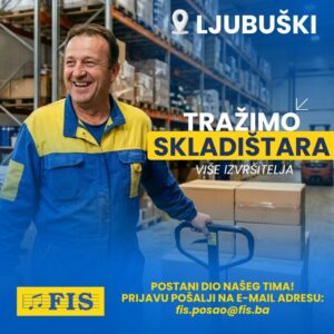 FIS Ljubuški zapošljava skladištara