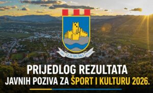 Prijedlog rezultata javnih poziva za šport i kulturu