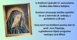 Večeras u Knjižnici Ljubuški 17. samostalna izložba Nikice Sabljića