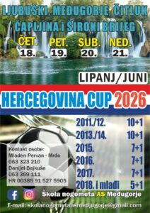 Još manje od dva tjedna do početka Hercegovina Cupa 2026. koji će se igrati i u Ljubuškom