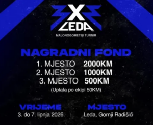 Večeras finalna večer futsal 3×3 turnira Leda Radišići, automobil glavna  nagrada na tomboli