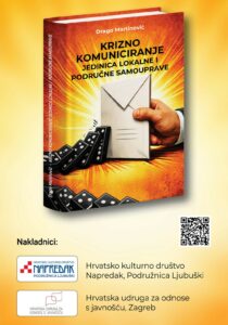 Iz tiska izašla knjiga „Krizno komuniciranje jedinica lokalne i područne samouprave“