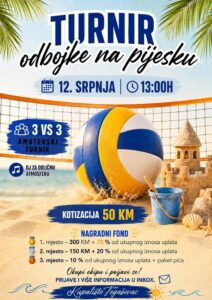 Prijave u tijeku za amaterski turnir u odbojci na pijesku na Tegaševcu