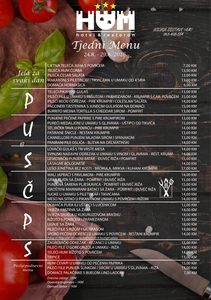 Hotel Hum:Dnevna ponuda jela