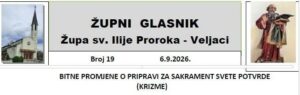 Župa sv. Ilije Proroka – Veljaci: Važne obavijesti o pripravi za sakrament svete potvrde od školske godine 2026./2027.