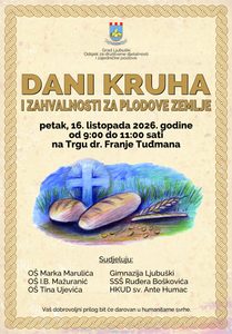 Najava: “Dani kruha i zahvalnosti za plodove zemlje”